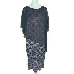 Ronni Nicole women's NWT black midi evening dress size 6